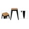 Vintiquewise 17-in. Medium Decorative Accent Bar Stool for Indoor and Outdoor, Wooden Brown and Metal Black QI004465.M - alternate 2